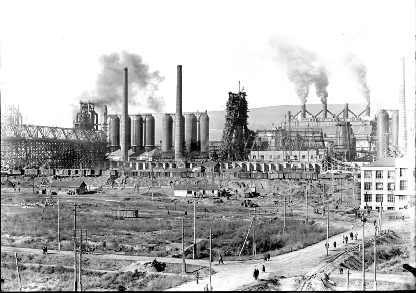 Вид Кузнецкого металлургического комбината в 1933-м году 